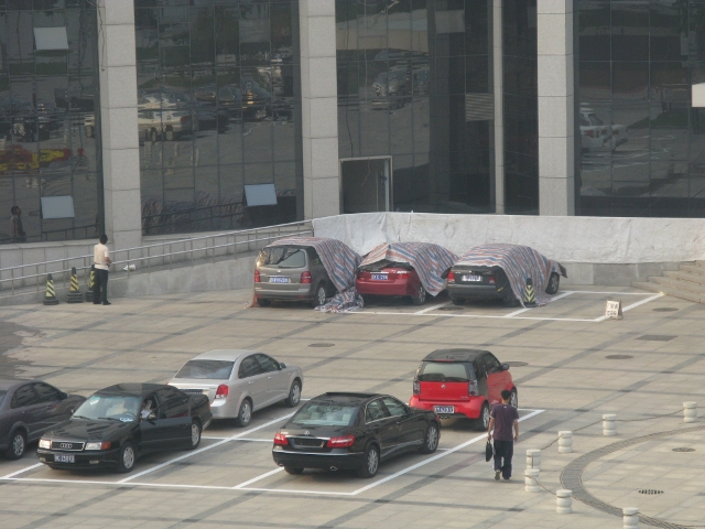 Covered cars...so they don't get wet?