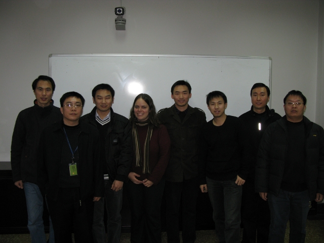 This is my full class at Sinopec. From L-R: David, James, Bruce, Me, the elusive Simon (who hasn't come to class the last two months but showed up for the Christmas games), Tom, Tommy, and Kobe
