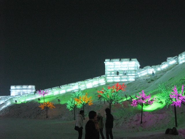 Here is the "Great Wall of Ice".  Down one side of it was a slide. Down the other was a ripcord. Oh, the options!