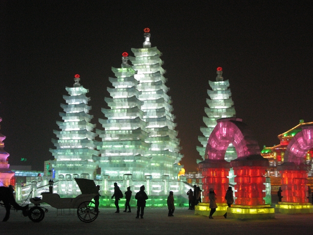 This was probably my favorite ice building. It was just really beautiful in person. 