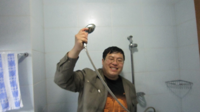 A showerhead -- this team figured out that there was one in the room!