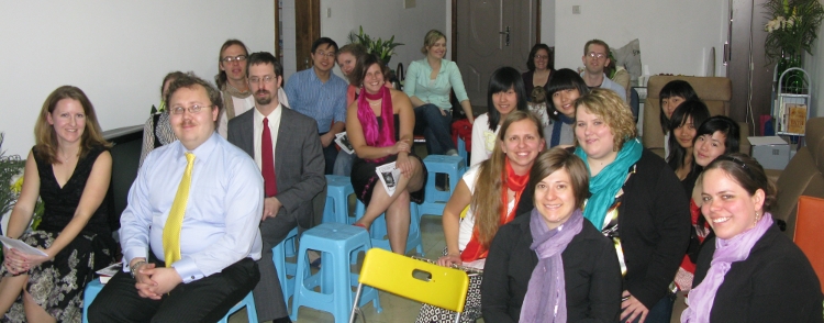 Here's a picture of the whole group for Easter Sunday. I believe a couple people are hiding. For those who are interested, this is also my home!